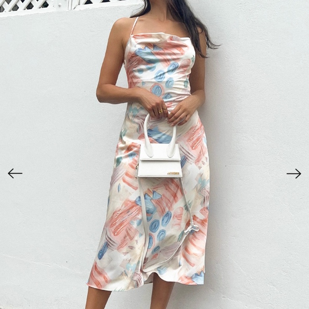 !NEW! Never Worn Midi Satin Dress